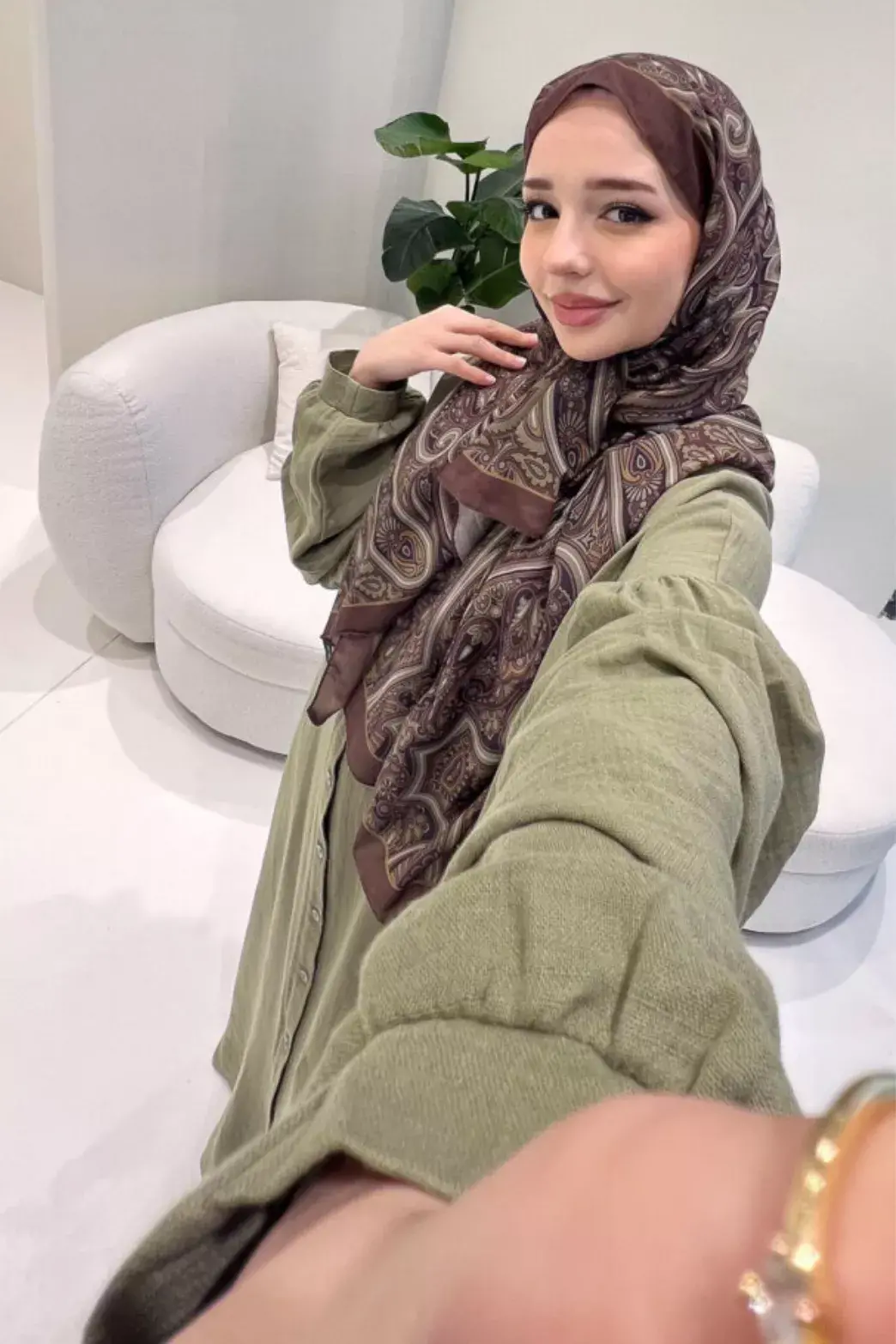 Meliora Müslin Tam Boy Düğmeli Elbise