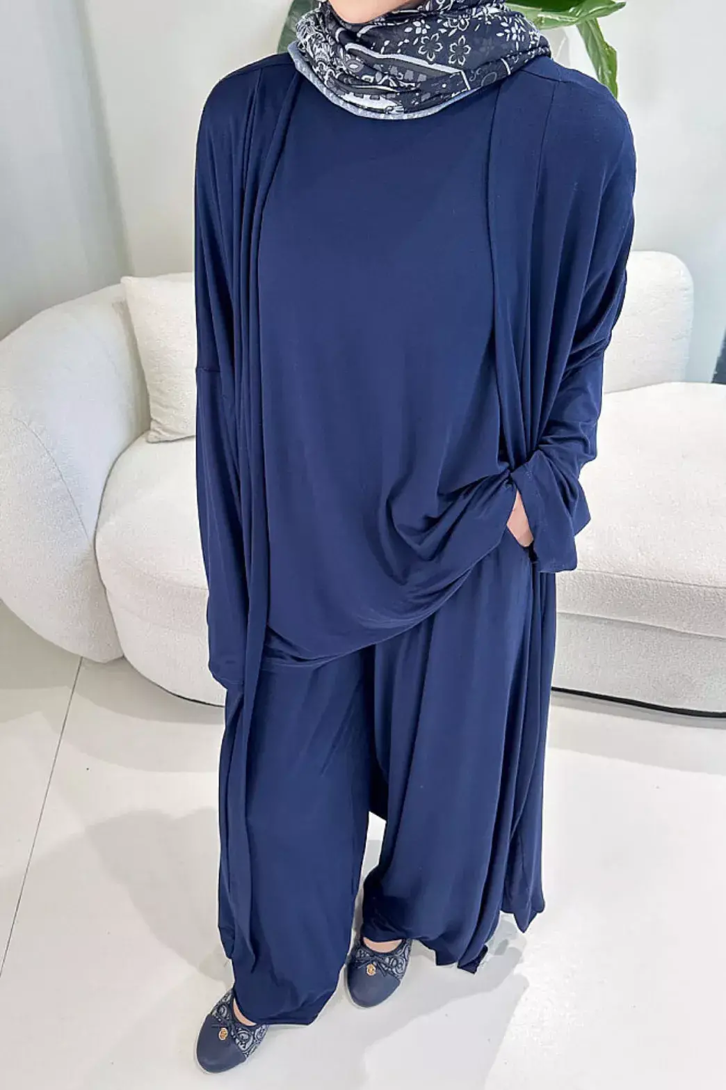 Üçlü Penye Pantolon Takım 