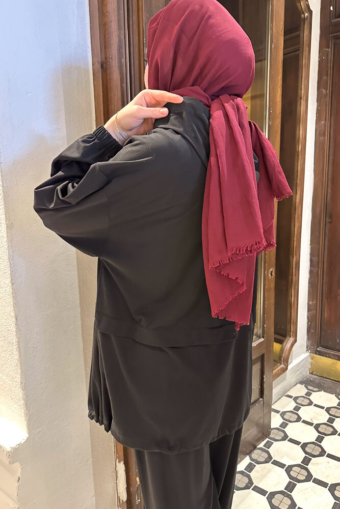 Aller Detaylı Çıt Çıtlı Takım - Siyah - 8