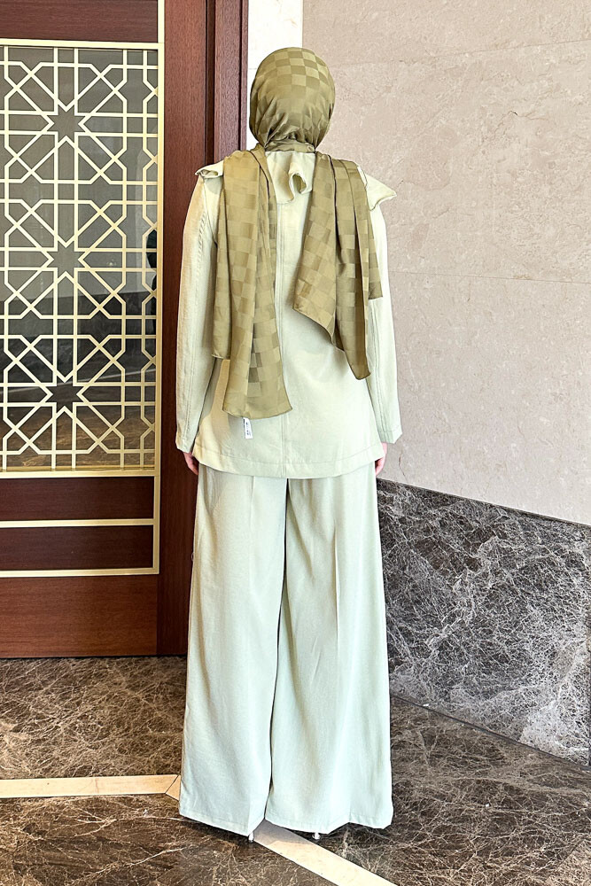 Aller Yakalı Pantolon Takım - Küf Yeşili - 8