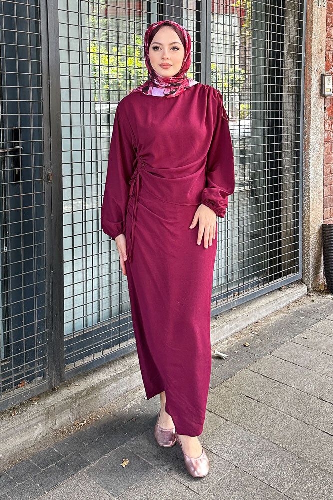 Alya Anvelop Etek Takıım - Bordo 