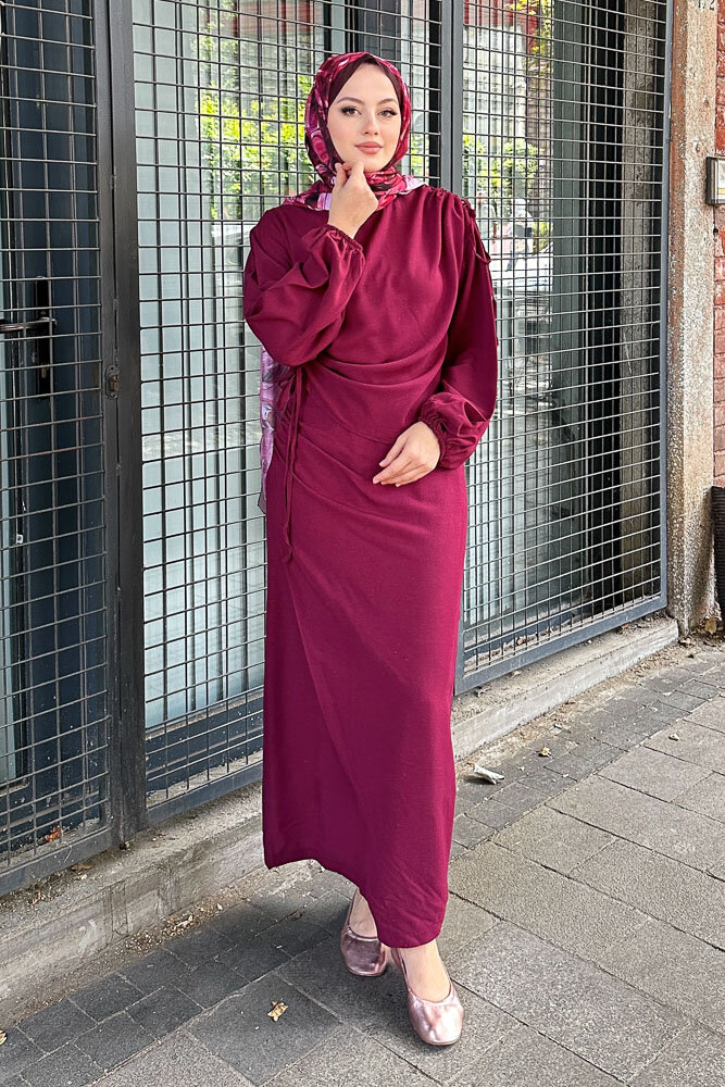 Alya Anvelop Etek Takıım - Bordo - 6