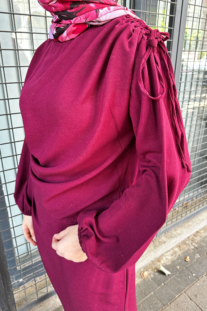 Alya Anvelop Etek Takıım - Bordo - 4