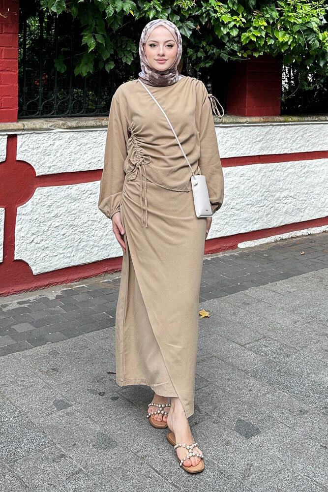 Alya Anvelop Etek Takıım - Toprak - 6