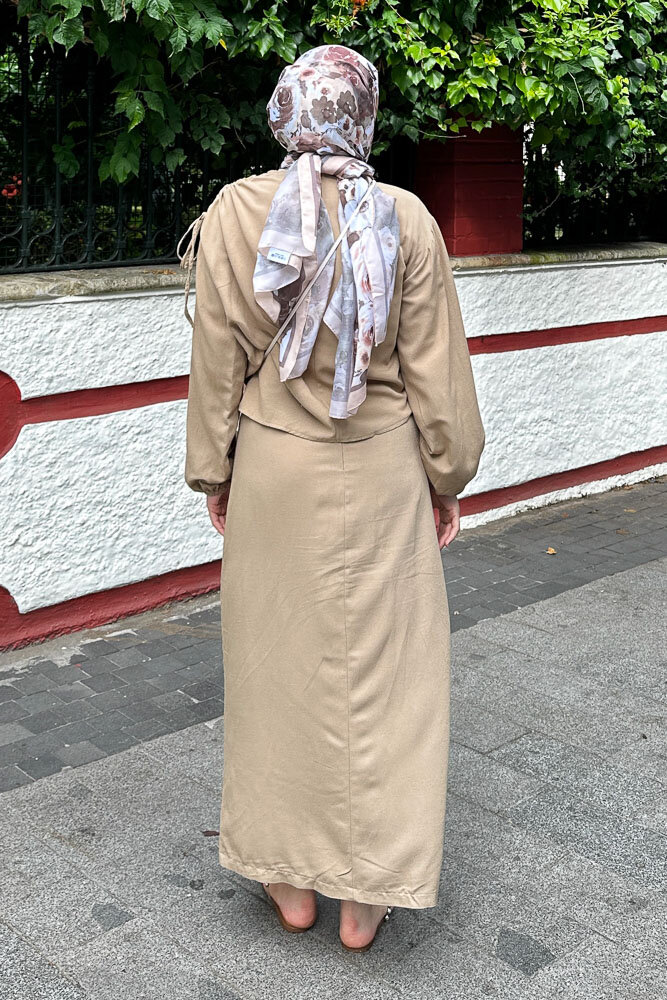 Alya Anvelop Etek Takıım - Toprak - 8