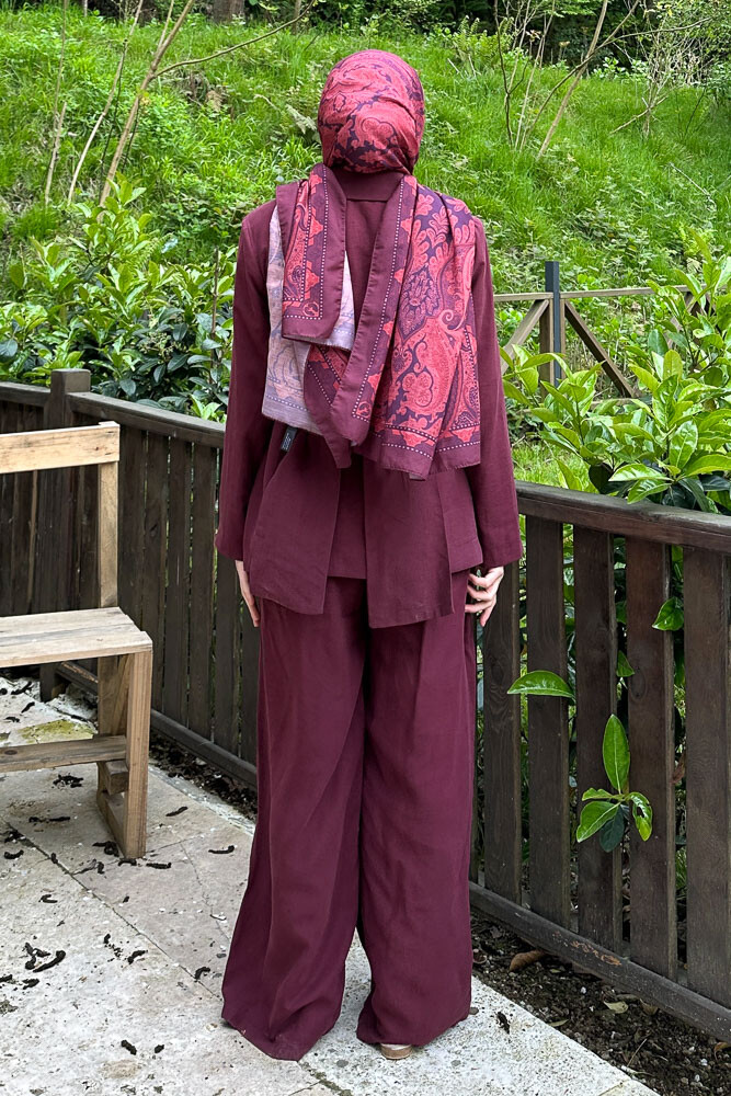 Amara Belden Bağlamalı Takım - Mürdüm - 6