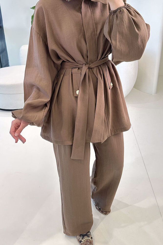 Amelia Fermuarlı Modal Takım - Vizon - ENMA (4)