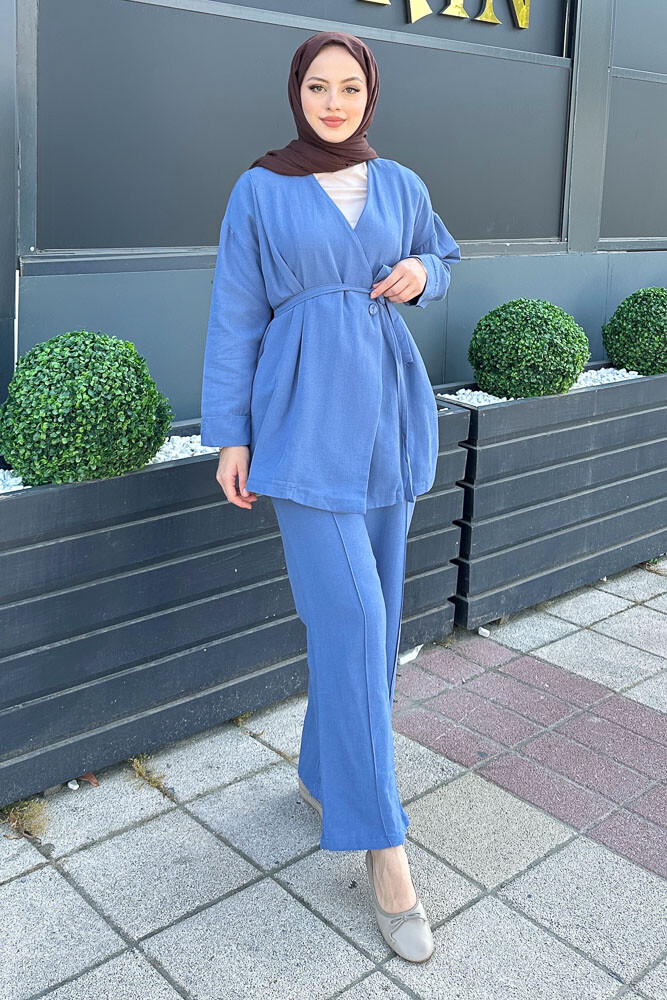 Anastasia Keten Takım - İndigo - 1