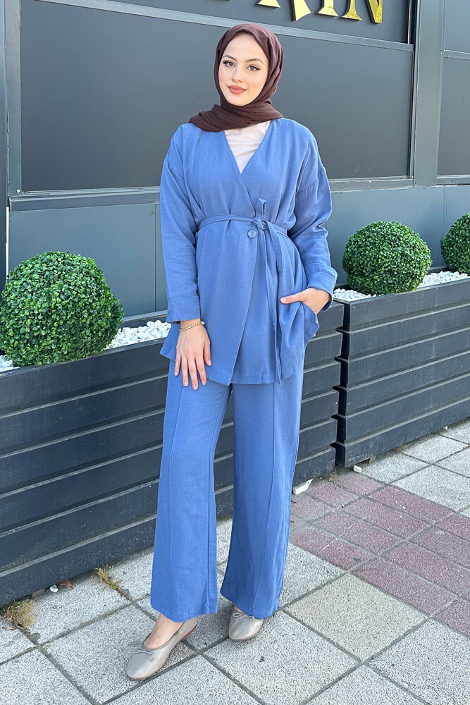 Anastasia Keten Takım - İndigo - 3
