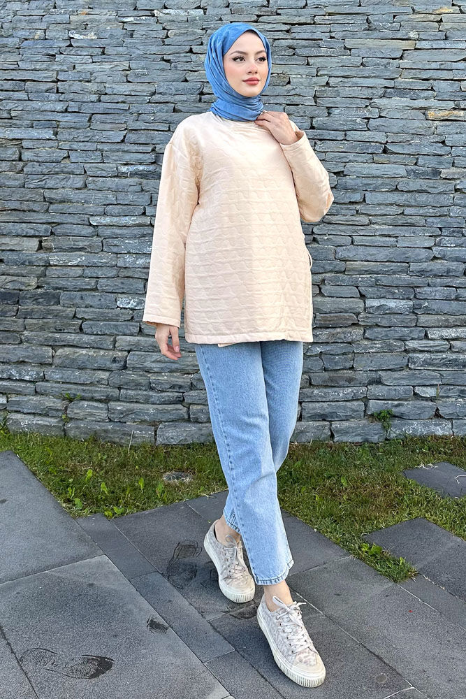 Anvelop Bağlamalı Ceket - Bej - ENMA (3)