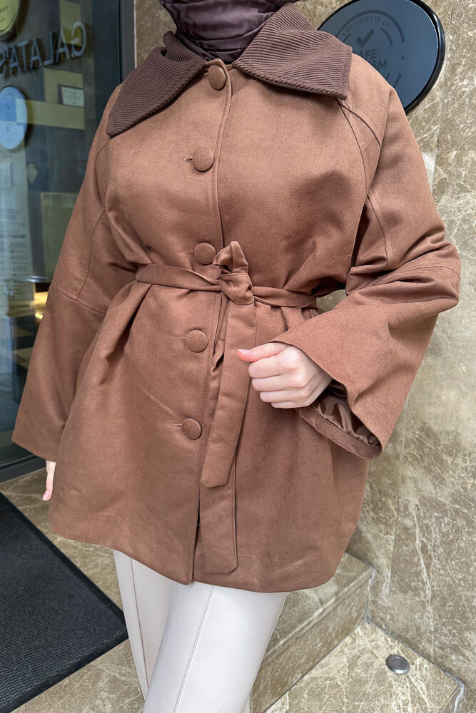 Arwen Kadife Kaban - Taba - 3