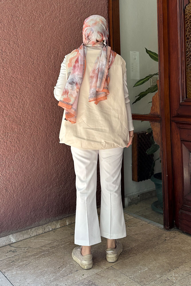 Astarlı Cepli Gabardin Yelek - Taş Rengi - 8