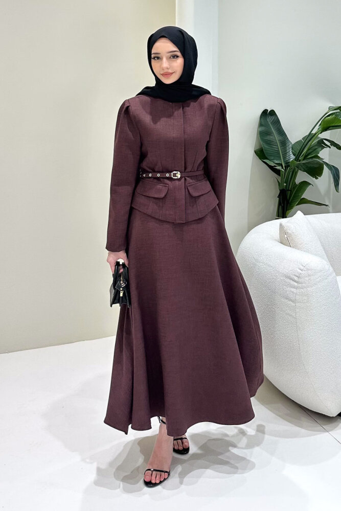 Aurellia Etekli Takım - Bordo - 5