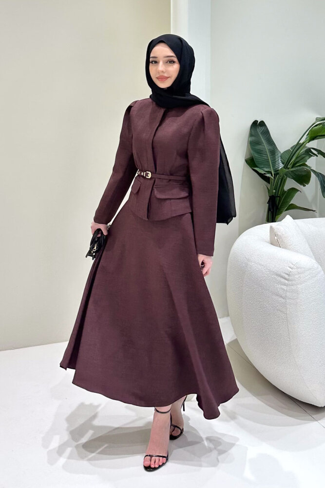 Aurellia Etekli Takım - Bordo - 7