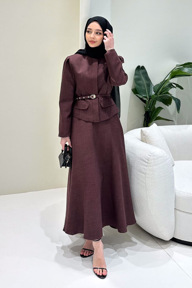 Aurellia Etekli Takım - Bordo - 2