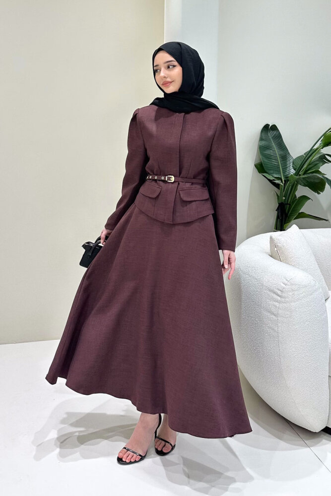 Aurellia Etekli Takım - Bordo - 11