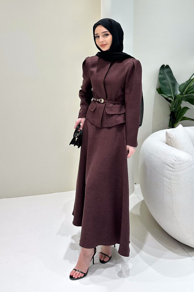 Aurellia Etekli Takım - Bordo - 8