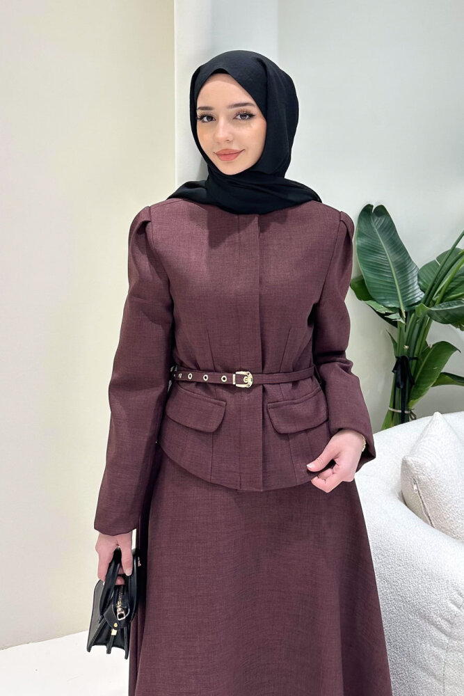 Aurellia Etekli Takım - Bordo - 9