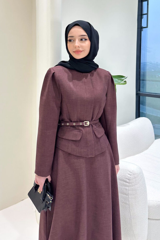 Aurellia Etekli Takım - Bordo - 3