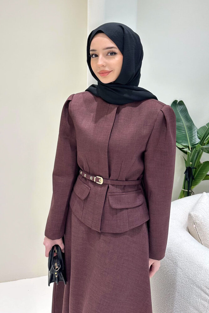 Aurellia Etekli Takım - Bordo - 4