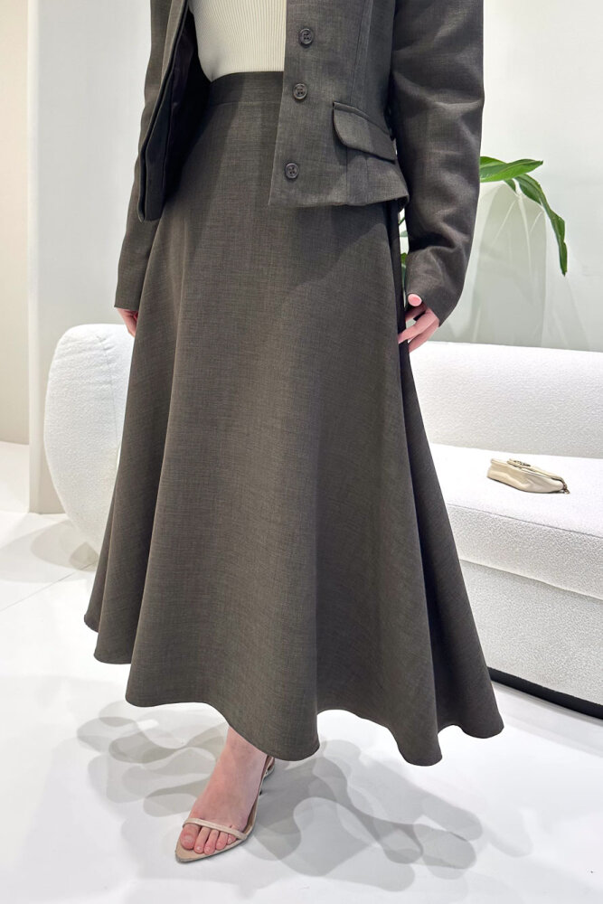 Aurellia Etekli Takım - Kahverengi - 9