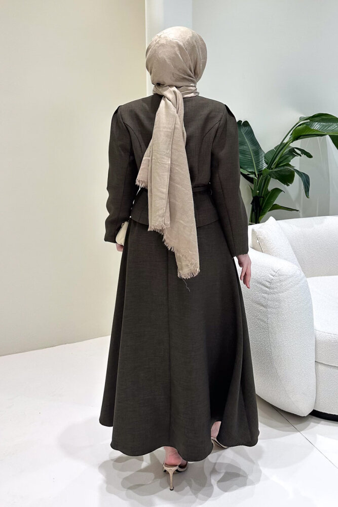 Aurellia Etekli Takım - Kahverengi - 11