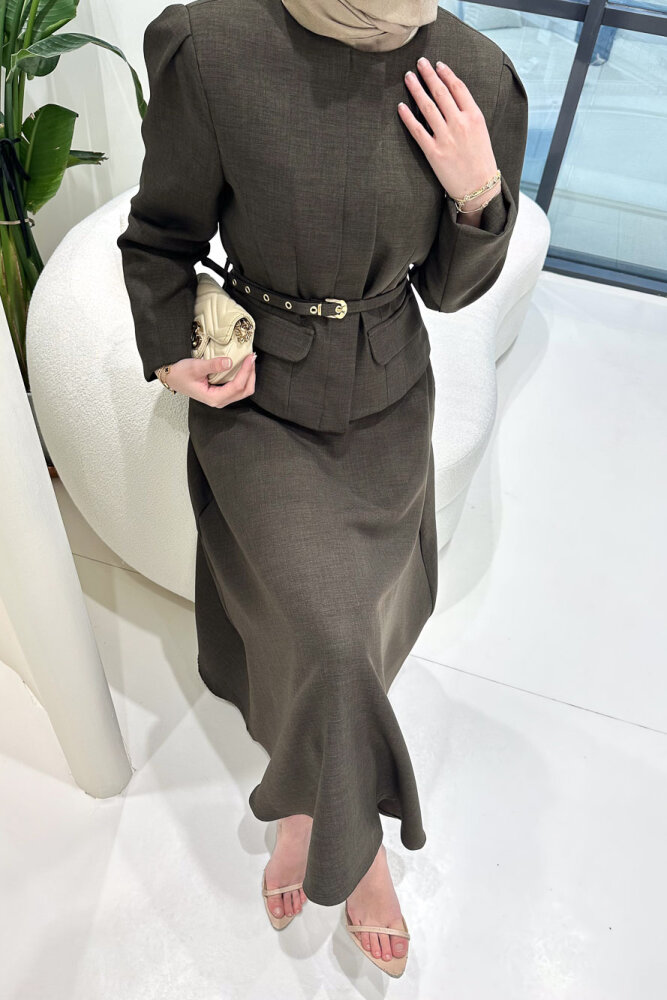 Aurellia Etekli Takım - Kahverengi - LİNE (5)