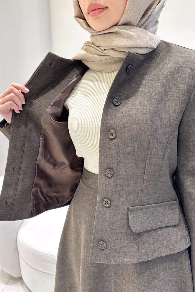 Aurellia Etekli Takım - Kahverengi - LİNE (4)