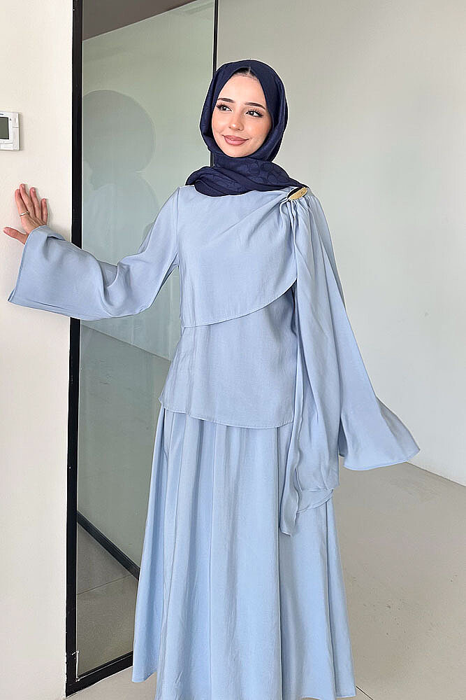Aurevina Pelerin Detaylı Takım - Mavi - İKOL (1)