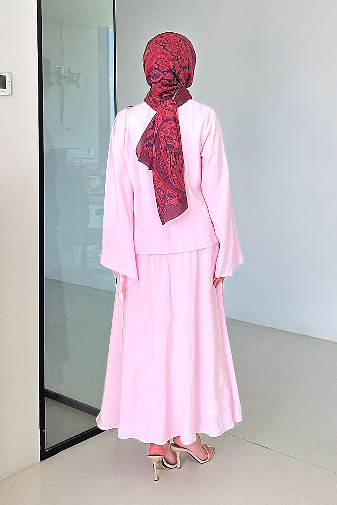 Aurevina Pelerin Detaylı Takım - Pembe - 6