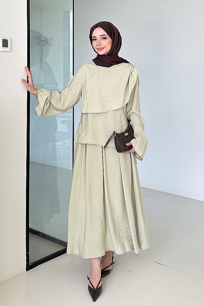 Aurevina Pelerin Detaylı Takım - Yeşil - 1