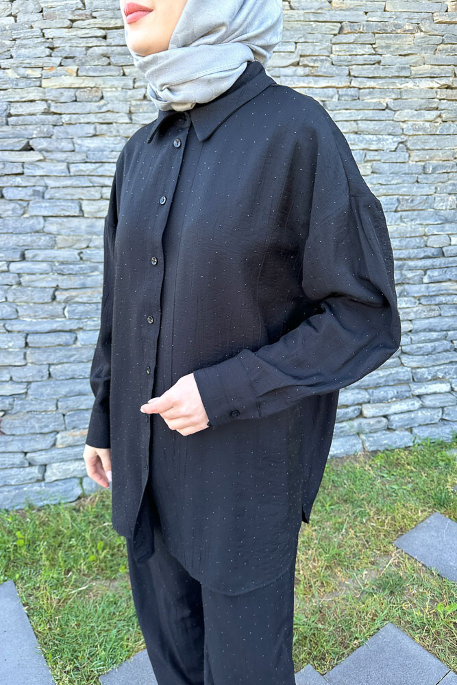 Aurora Taşlı Takım - Siyah - İKOL (3)