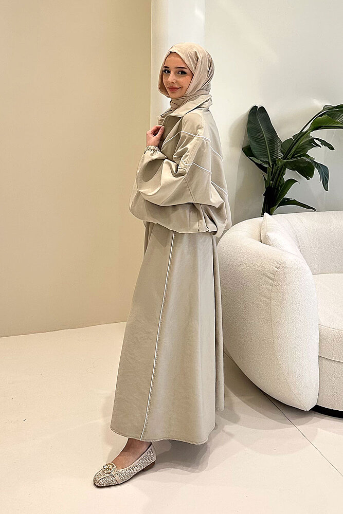 Aveline Biyeli Etek Takım - Bej - ALLMİSS (3)