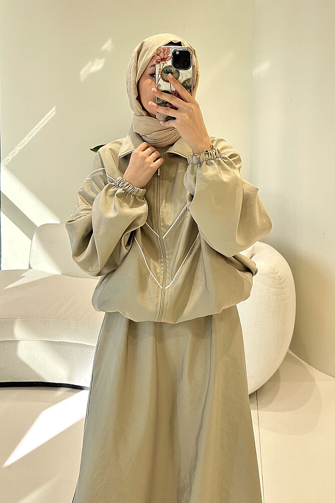 Aveline Biyeli Etek Takım - Bej - 7