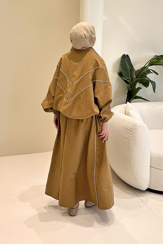 Aveline Biyeli Etek Takım - Camel - 8