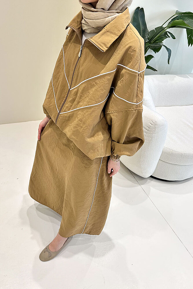 Aveline Biyeli Etek Takım - Camel - 5