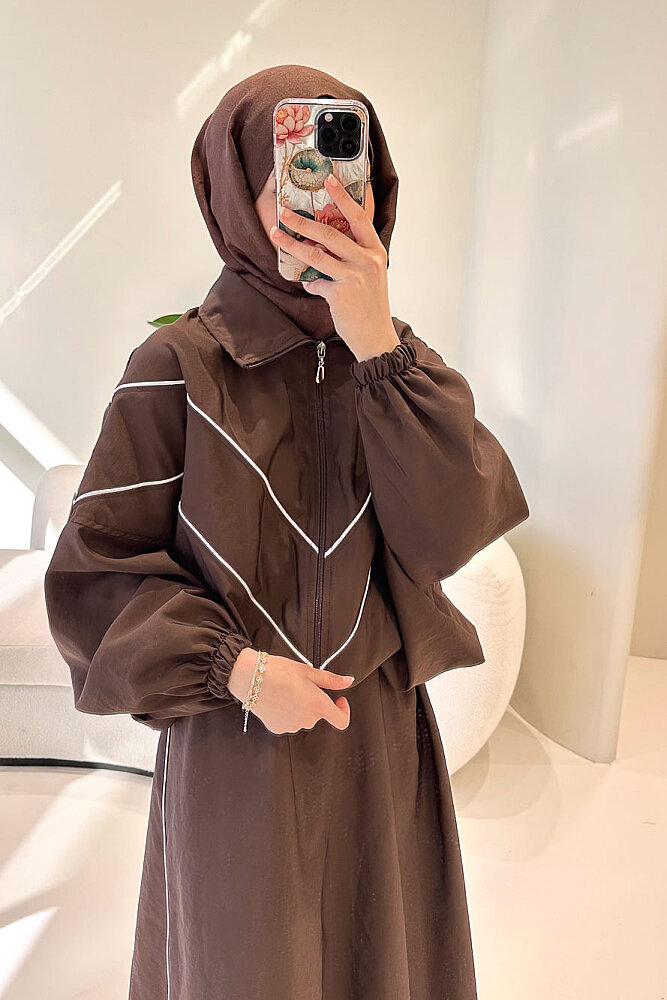 Aveline Biyeli Etek Takım - Kahverengi - 8