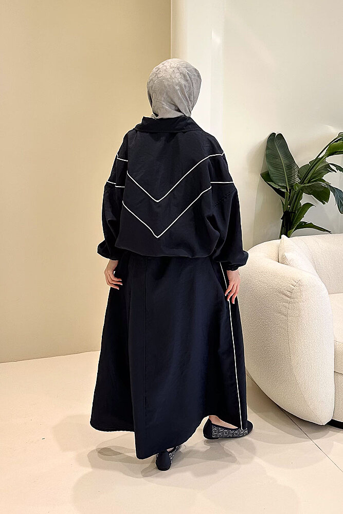 Aveline Biyeli Etek Takım - Lacivert - 8