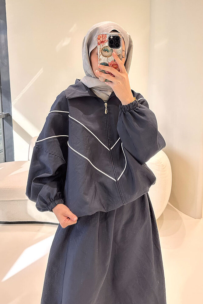 Aveline Biyeli Etek Takım - Lacivert - 7