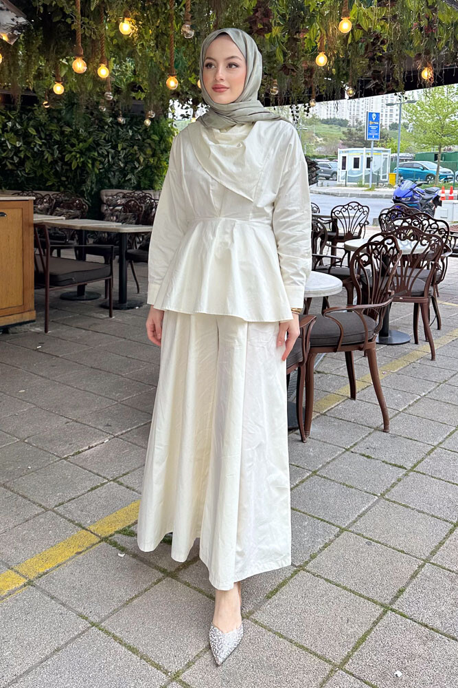 Axel Pantolon Etek Takım - Bej - 1