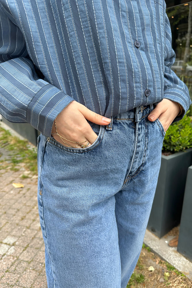 Baggy Pantolon - Koyu Mavi - 3