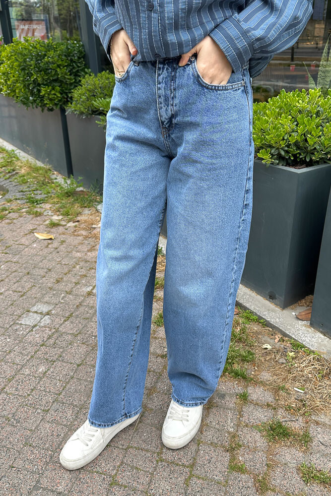 Baggy Pantolon - Koyu Mavi - 2