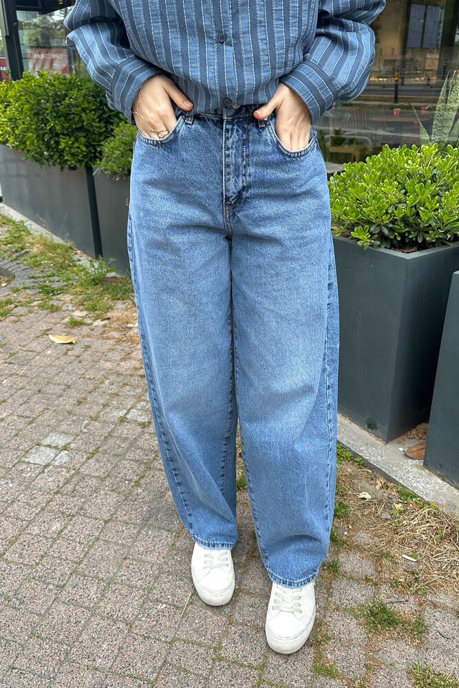 Baggy Pantolon - Koyu Mavi - 1