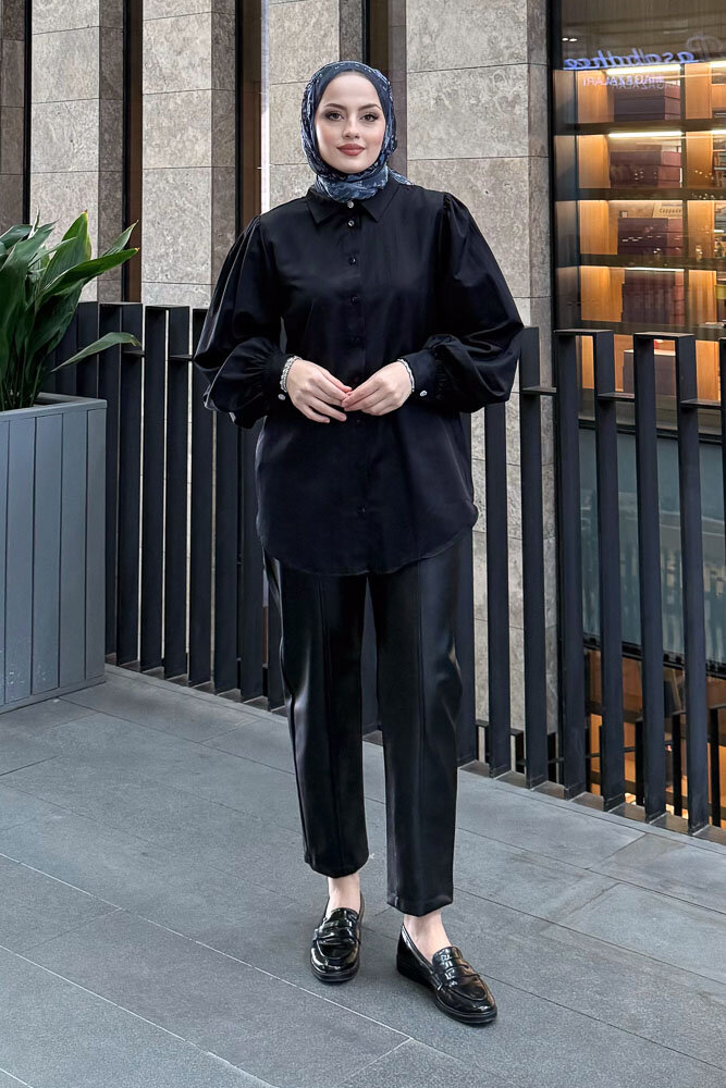 Basic Gömlek - Siyah - HENZA (4)