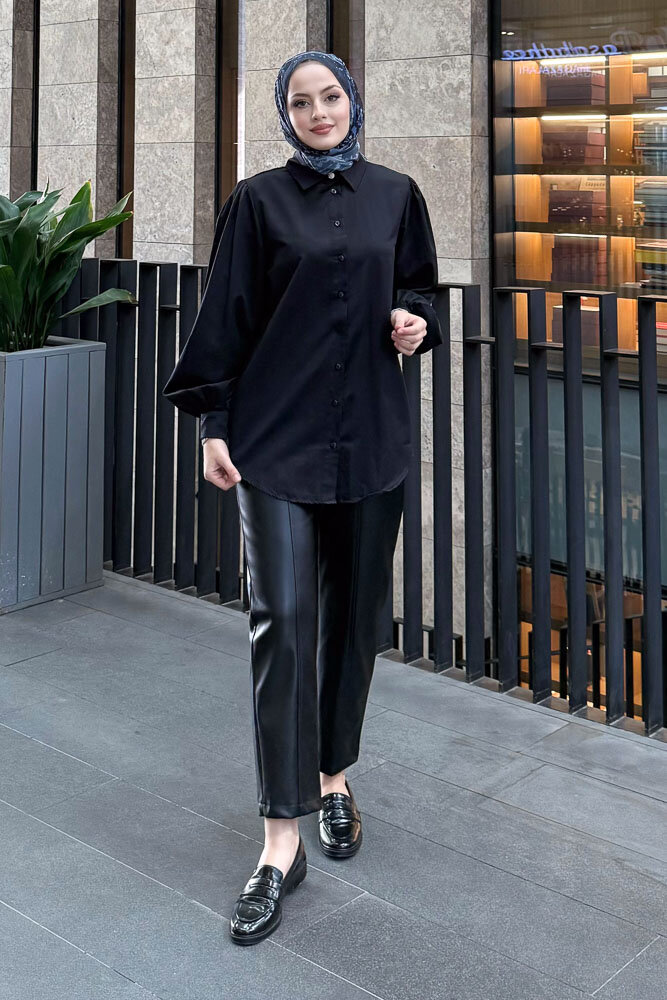 Basic Gömlek - Siyah - HENZA (5)