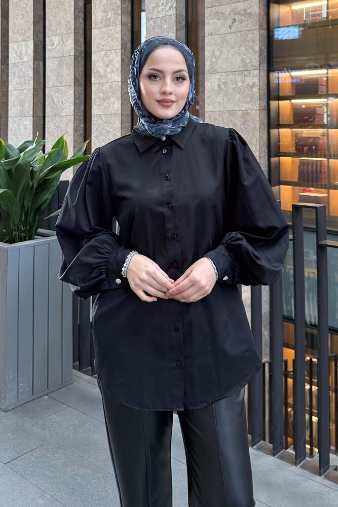 Basic Gömlek - Siyah - HENZA (3)