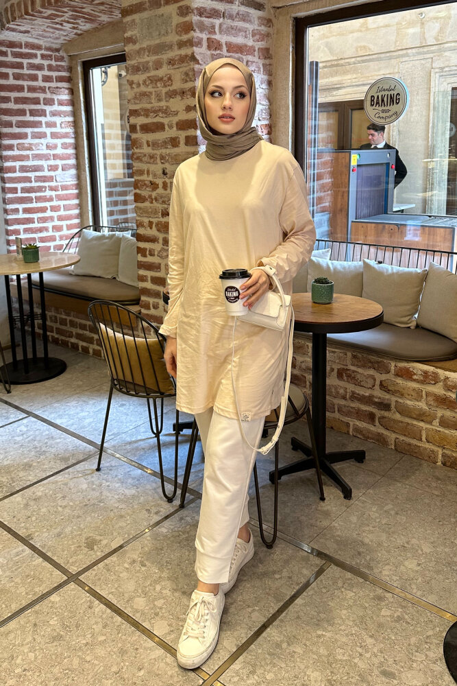 Basic Of Oven Sweat - Bej - 2