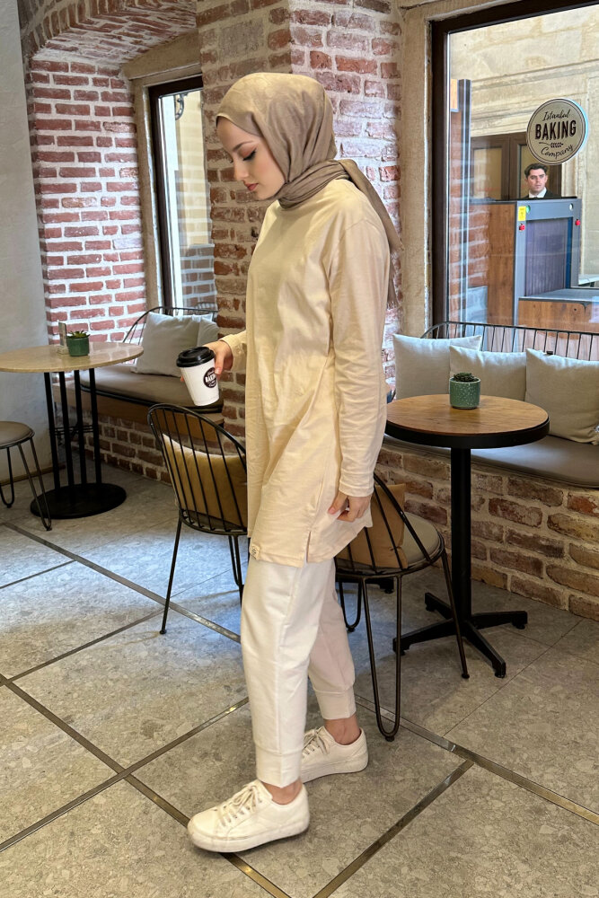 Basic Of Oven Sweat - Bej - 4