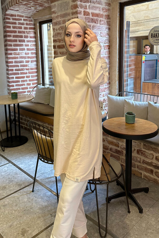 Basic Of Oven Sweat - Bej - 7