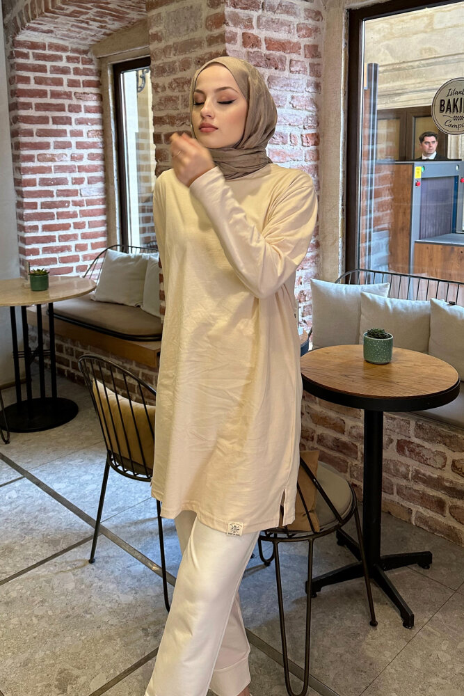 Basic Of Oven Sweat - Bej - 3